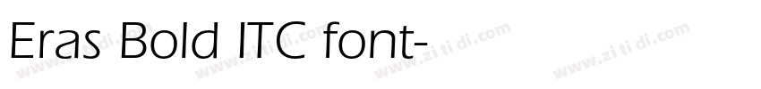 Eras Bold ITC font字体转换